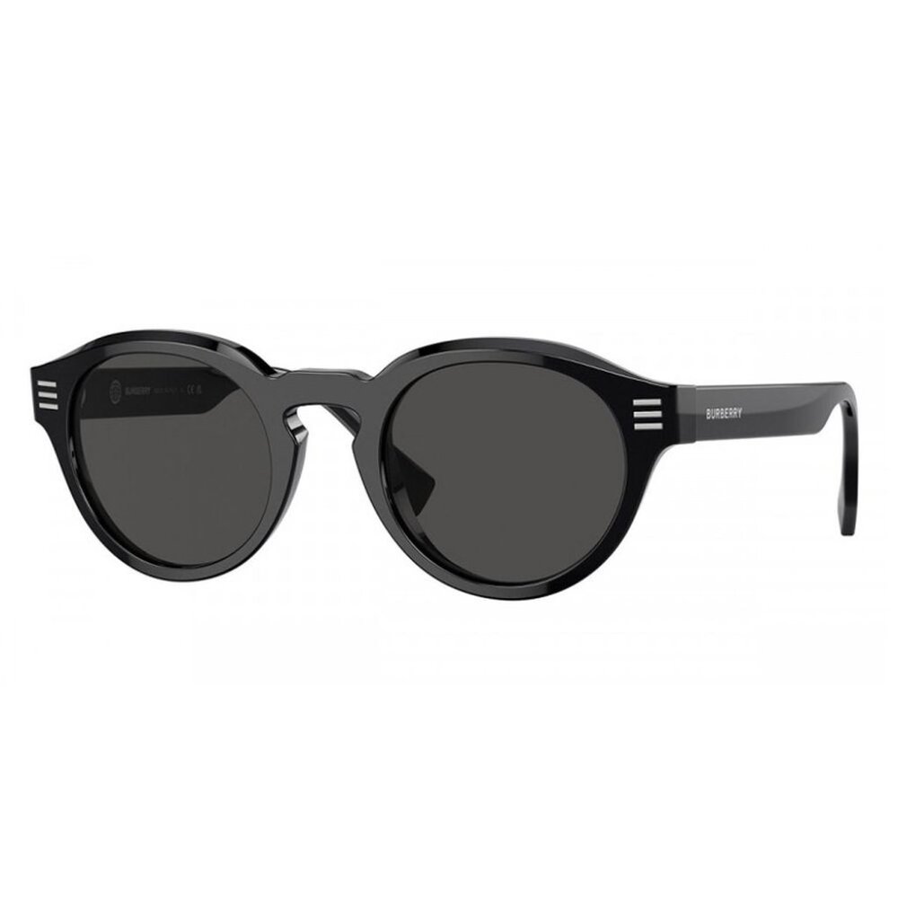NWT BURBERRY SUNGLASSES UNISEX BLACK ROUND - Picture 1 of 4